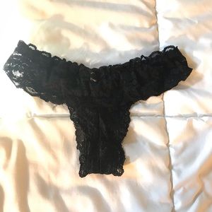 Black lace thong never worn.